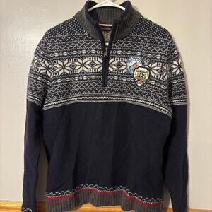 Napapijri Geographic Zip Up Nordic Pattern Jumper Size M